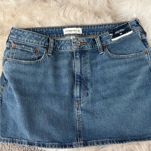 Mid Rise Denim Skirt